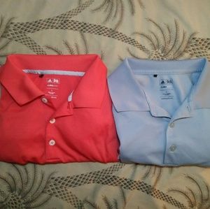 2 Adidas polo shirts